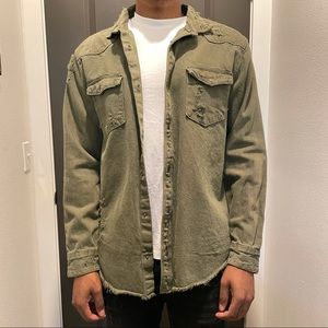 H&M Army Green Button Up Jacket Brand New